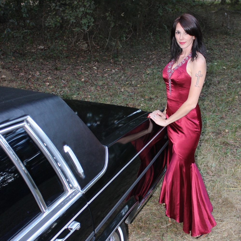 Precious Formals Dress. Size 4. Color Red or Maroon